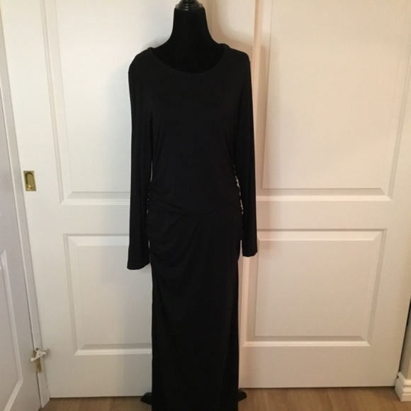 NWT Smallshow Black Maxi Maternity Dress Size Medium - Picture 5 of 9